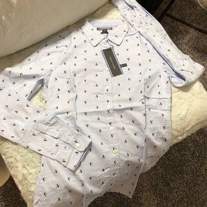 Tommy Hilfiger logo long sleeve shirt Blue XS